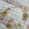S925 yellow crystal bracelet, Wealth crystal, natural crystal, pure silver accessory, all pure silver and white crystal Application Scenario